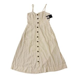 Women's Corset Linen Midi A-Line Dress - Universal Thread White XS:
Backless